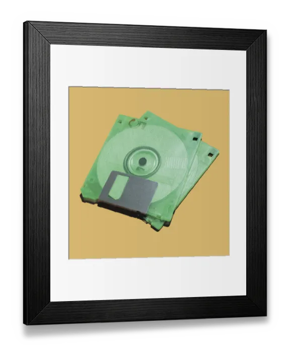 Framed Print : Vintage Computer Disc Framed Print : Vintage Computer Disc