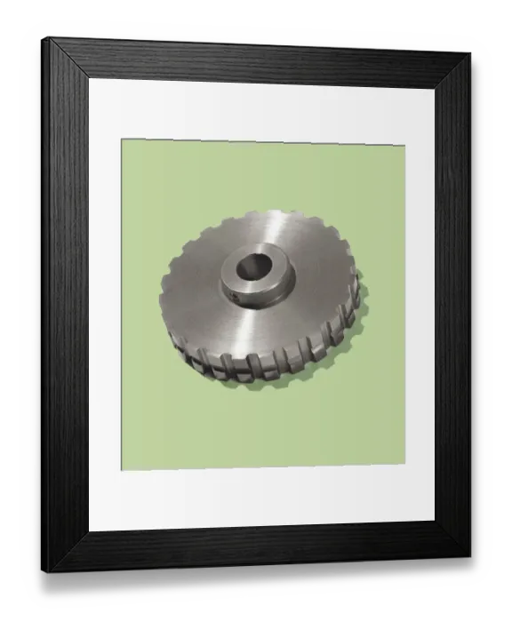 Framed Print : Gear on Green Background Framed Print : Gear on Green Background