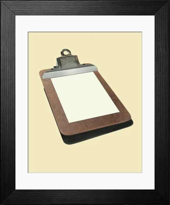 Framed Print : Clipboard Framed Print : Clipboard