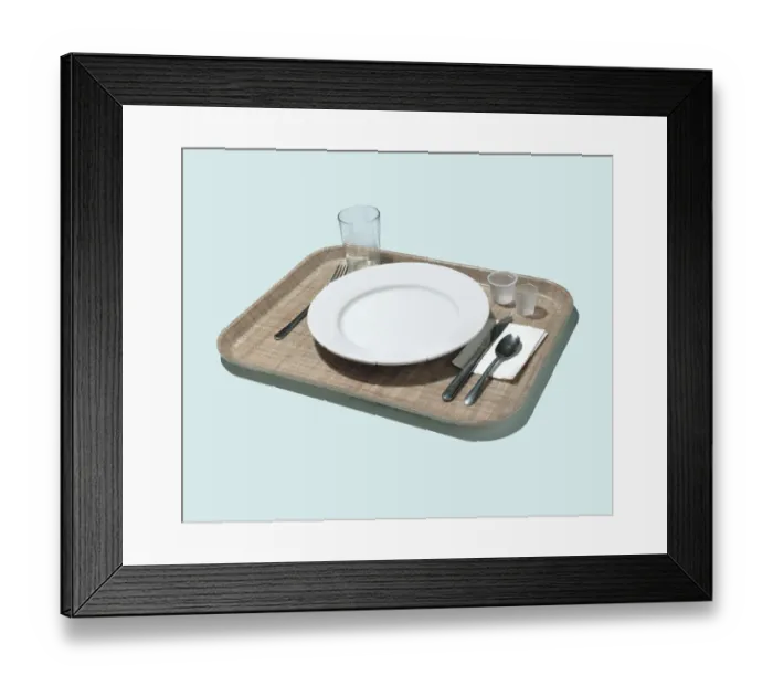 Framed Print : Place Setting on Tray Framed Print : Place Setting on Tray