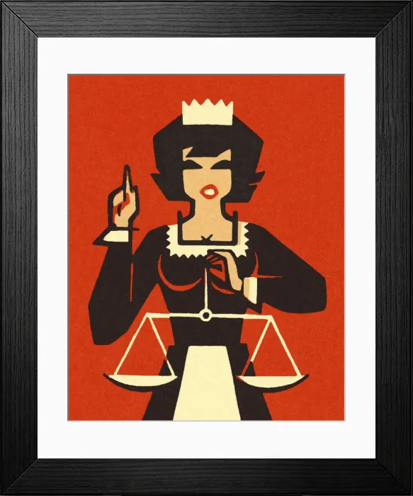 Framed Print : Maid Holding a Scale Framed Print : Maid Holding a Scale