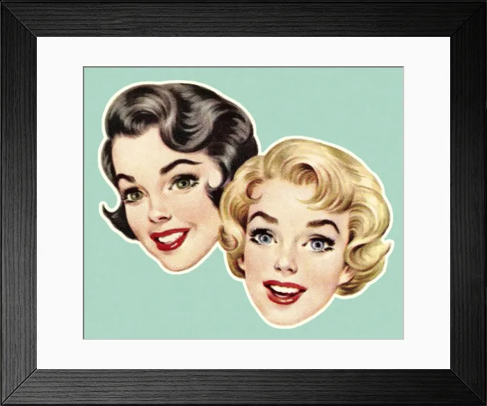 Framed Print : Faces of Two Women Framed Print : Faces of Two Women