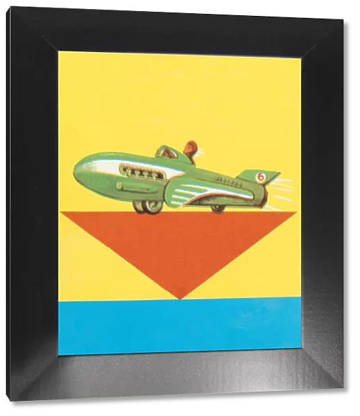 Airplane on Yellow Background