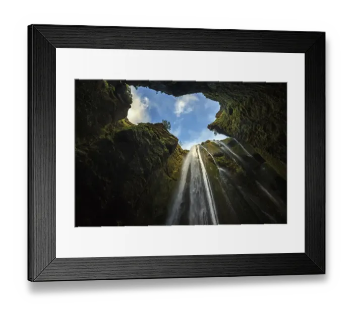 Framed Print : Gljufrabui Waterfall, near Hamragardar, Southern Iceland, Iceland Framed Print : Gljufrabui Waterfall, near Hamragardar, Southern Iceland, Iceland
