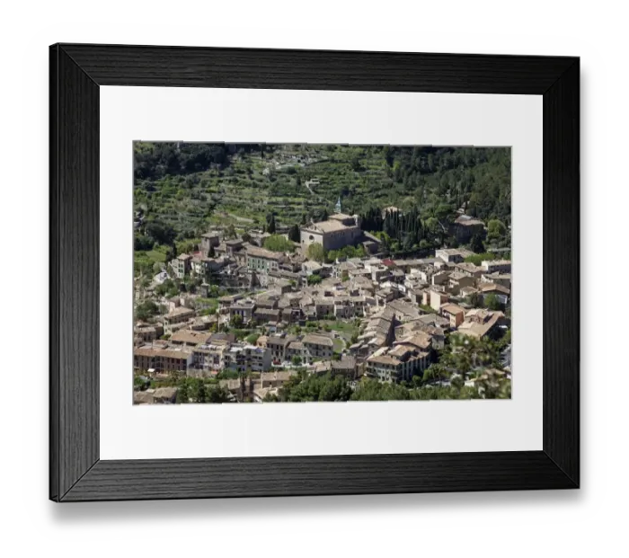 Framed Print : View on Valldemossa with Carthusian monastery Sa Cartoixa, behind Palma de Majorca Framed Print : View on Valldemossa with Carthusian monastery Sa Cartoixa, behind Palma de Majorca