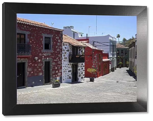 Alley, typical houses, old town, Santa Brigida, Gran Canaria, Canary Islands, Spain