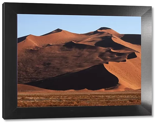 Sand dunes, evening light, Sossusvlei, Namib Desert, Namib-Naukluft National Park