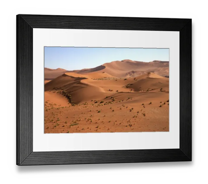 Framed Print : Sand dunes, Sossusvlei, Namib Desert, Namib Naukluft Park, Namibia