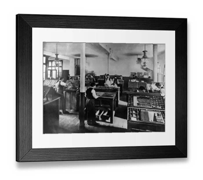 Framed Print : Composing Room Framed Print : Composing Room