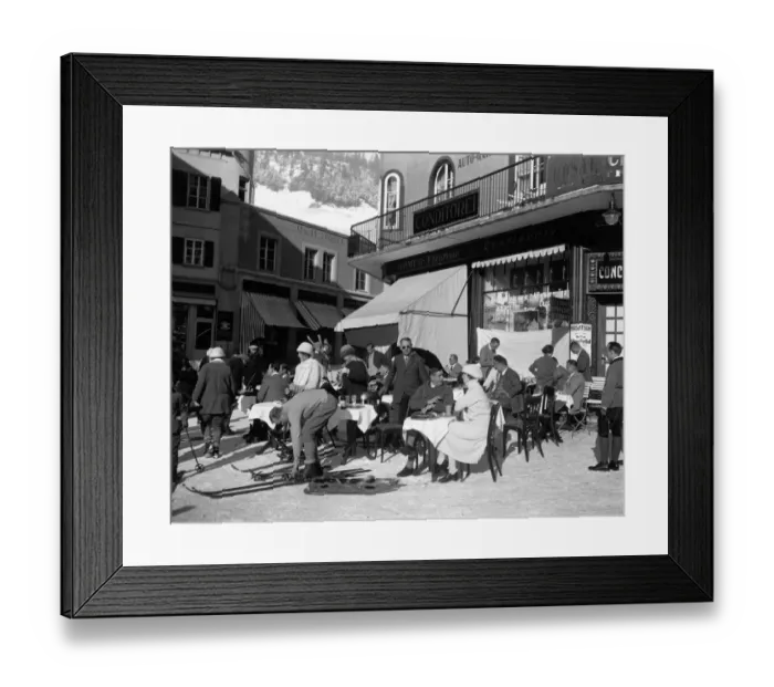 Framed Print : St Moritz Cafe