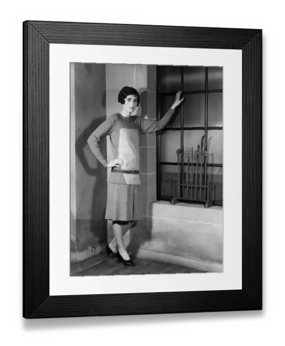 Framed Print : Knitted Two-Piece Framed Print : Knitted Two-Piece