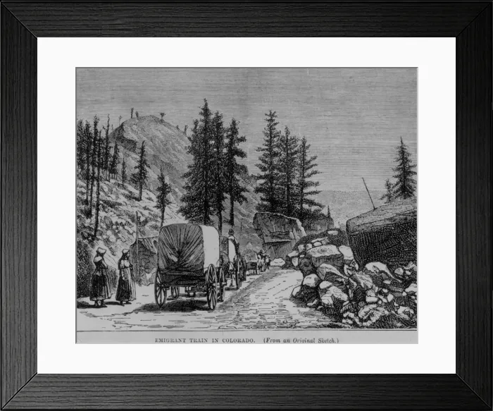 Framed Print : Emigrant Train Framed Print : Emigrant Train