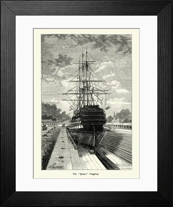 Framed Print : Royal Navy HMS Queen in Dry Dock