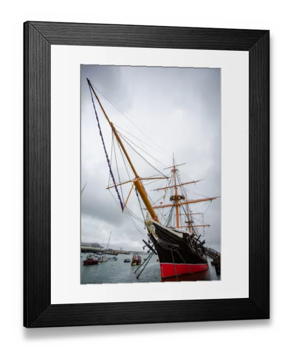 Framed Print : HMS Warrior 1860 docked by the Portsmouth Historic Dockyard Framed Print : HMS Warrior 1860 docked by the Portsmouth Historic Dockyard