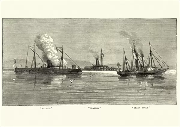 Victorian Royal Navy Warships, HMS Hotspur, Glatton, Black Eagle