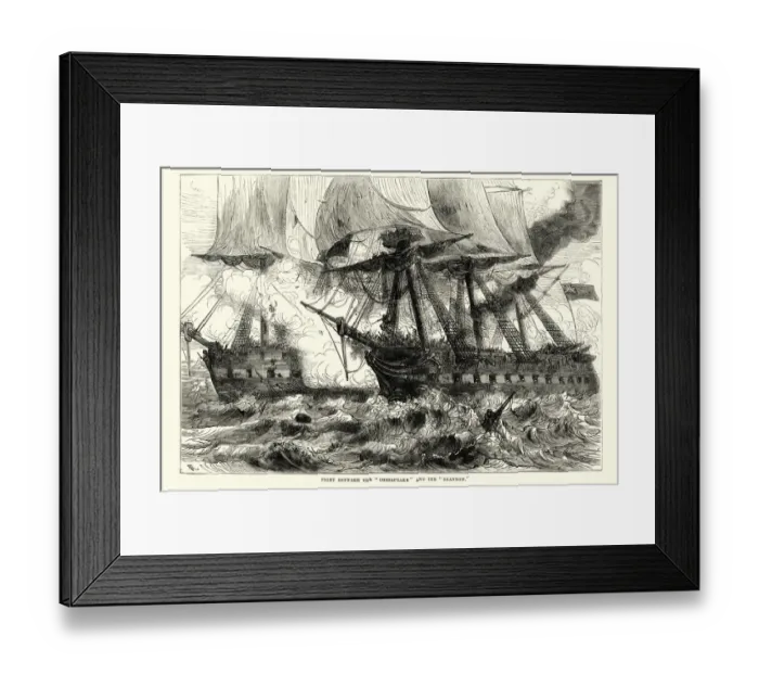 Framed Print : Battle between HMS Shannon and USS Chesapeake, 1813