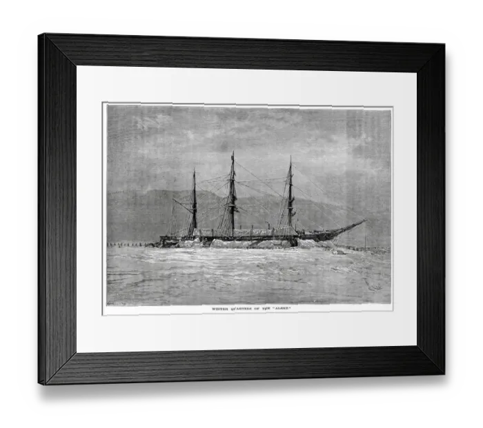 Framed Print : HMS Alert stuck in the Ice Framed Print : HMS Alert stuck in the Ice