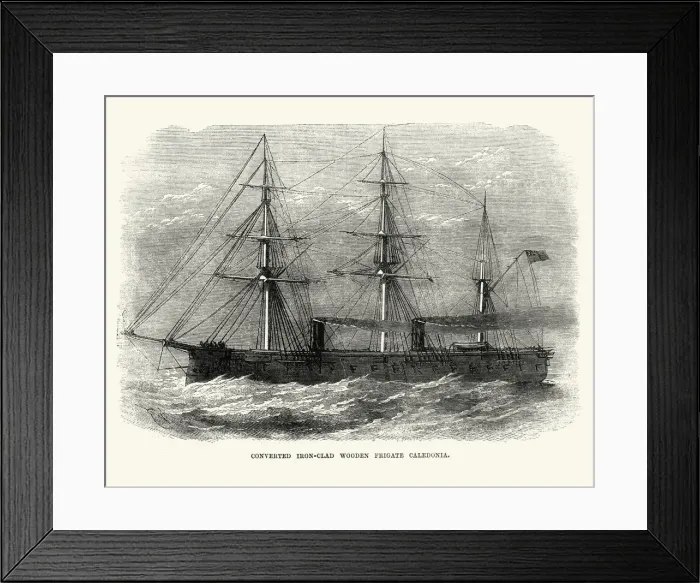 Framed Print : British Royal Navy Warship HMS Caledonia (1862) Framed Print : British Royal Navy Warship HMS Caledonia (1862)