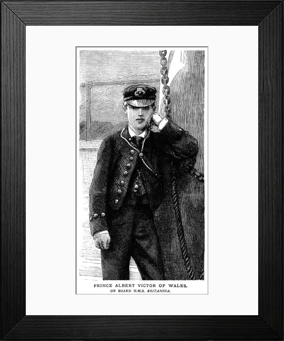 Framed Print : The future Duke of Clarence on HMS Britannia Framed Print : The future Duke of Clarence on HMS Britannia