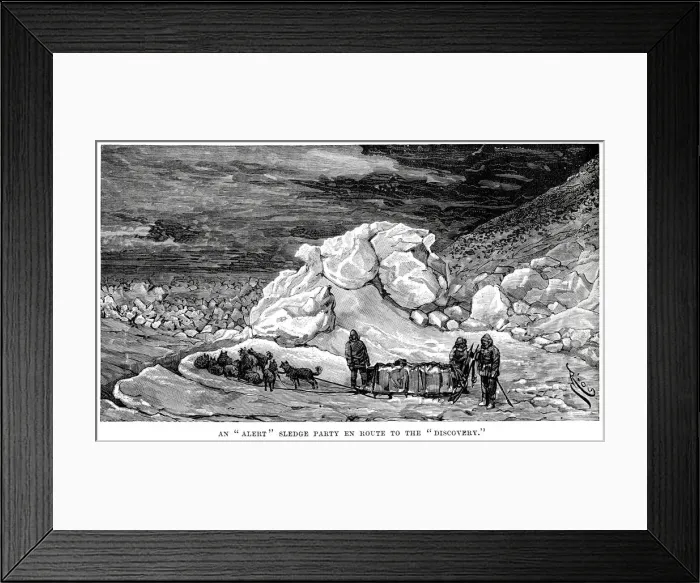 Framed Print : Sledge party from HMS Alert Framed Print : Sledge party from HMS Alert