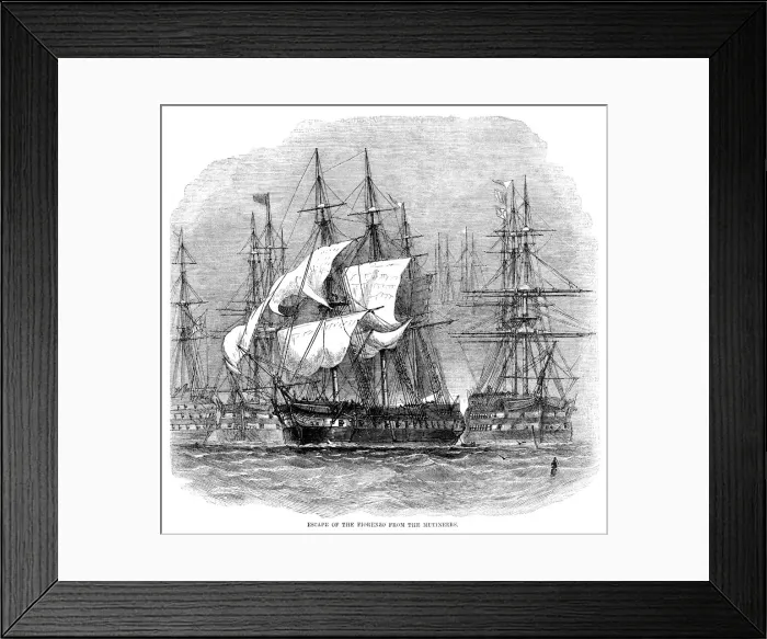 Framed Print : Escape of HMS St Fiorenzo Framed Print : Escape of HMS St Fiorenzo