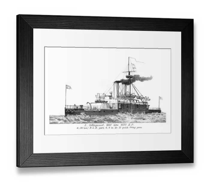 Framed Print : British Royal Navy Warship HMS Collingwood Framed Print : British Royal Navy Warship HMS Collingwood