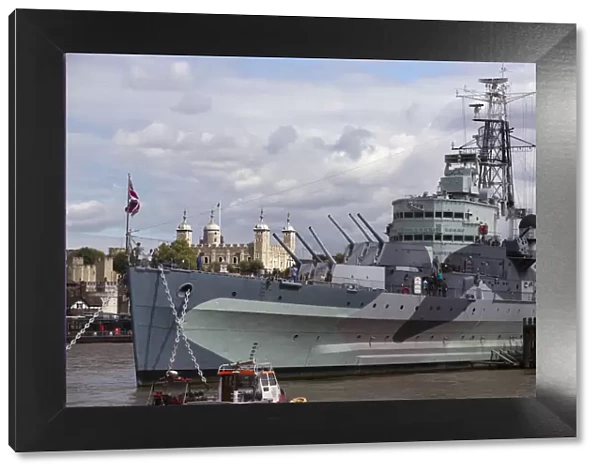 Europe, Uk, England, London, View Of Boat - Military Warship - HMS Belfast, A Royal