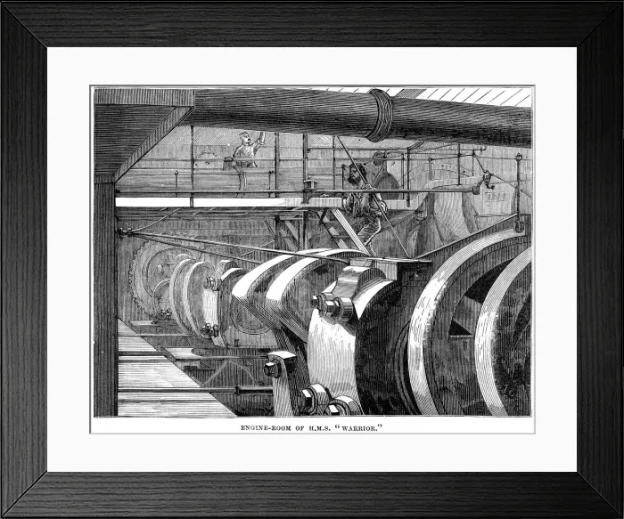 Framed Print : Engine room of HMS Warrior