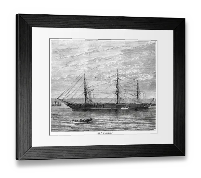 Framed Print : HMS Warrior Engraving, 1878 Framed Print : HMS Warrior Engraving, 1878