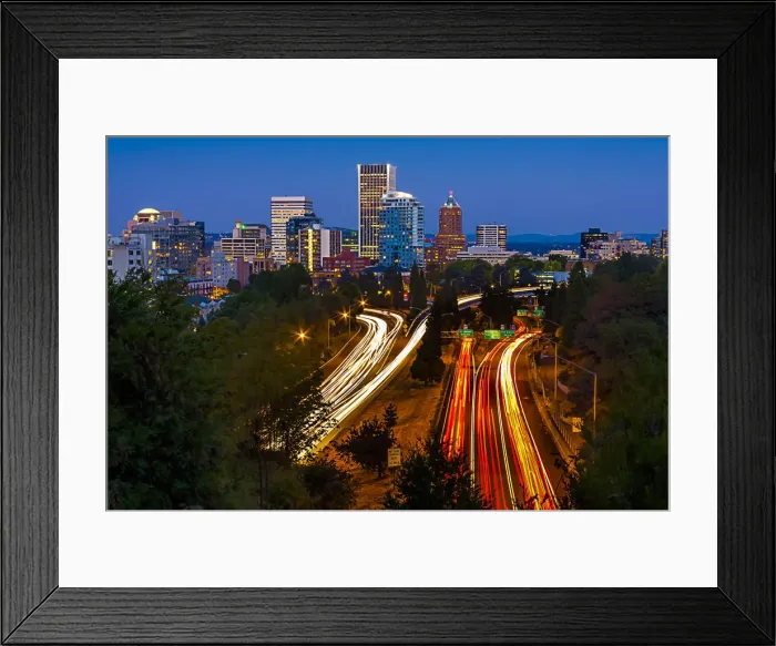 Framed Print : Portland Skyline Framed Print : Portland Skyline
