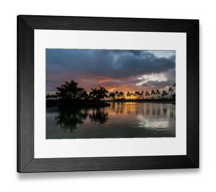 Framed Print : Waikiki Sunset