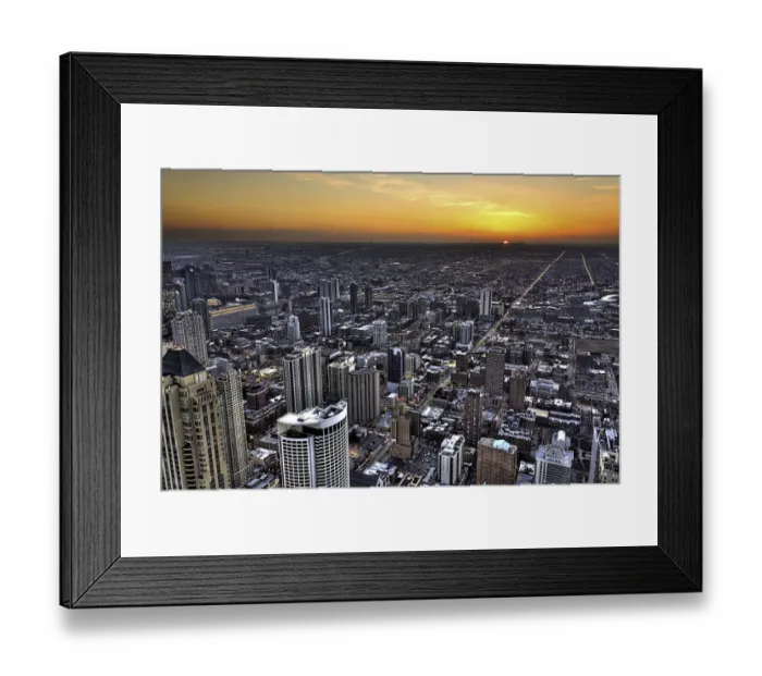 Framed Print : Chicago sunset Framed Print : Chicago sunset