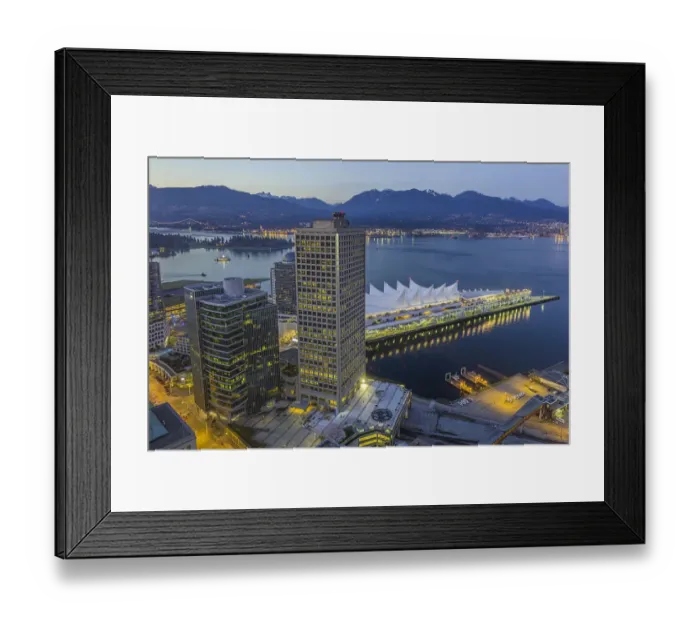 Framed Print : Vancouvers Canada Place And Vancouver Harbour Framed Print : Vancouvers Canada Place And Vancouver Harbour