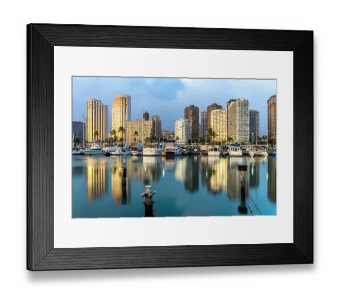 Framed Print : Waikiki Marina Framed Print : Waikiki Marina