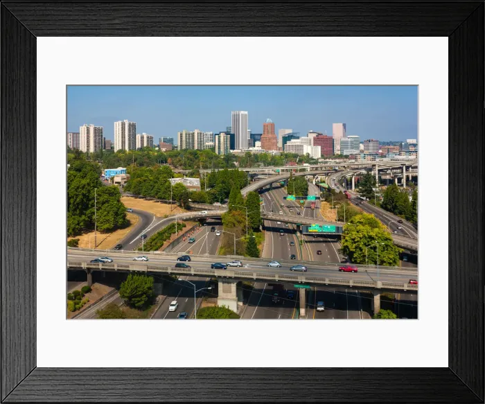 Framed Print : Downtown Portland skyline