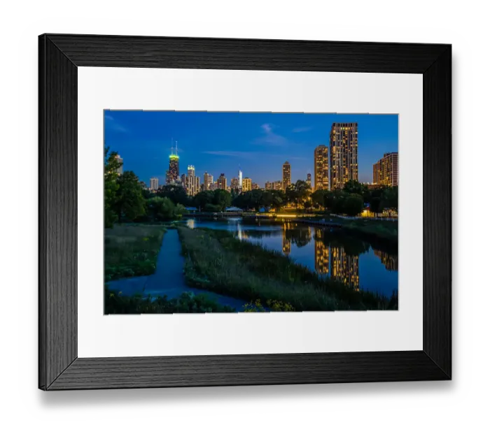 Framed Print : Chicago Skyline From Lincoln Park Framed Print : Chicago Skyline From Lincoln Park