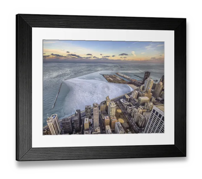 Framed Print : Icy Lake Michigan Framed Print : Icy Lake Michigan