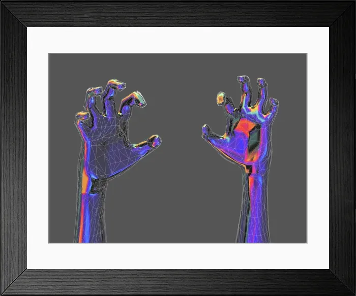 Framed Print : Cramping hands, illustration Framed Print : Cramping hands, illustration