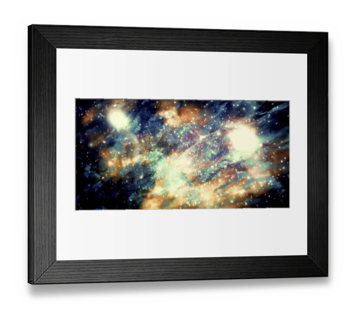 Framed Print : Nebula and stars, illustration Framed Print : Nebula and stars, illustration