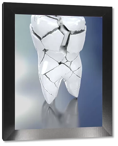 Broken tooth, illustration