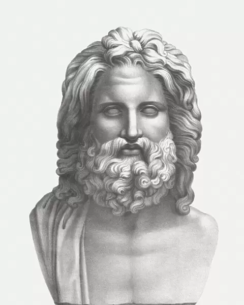 Zeus - supreme god of Greek mythology, published c. 1830