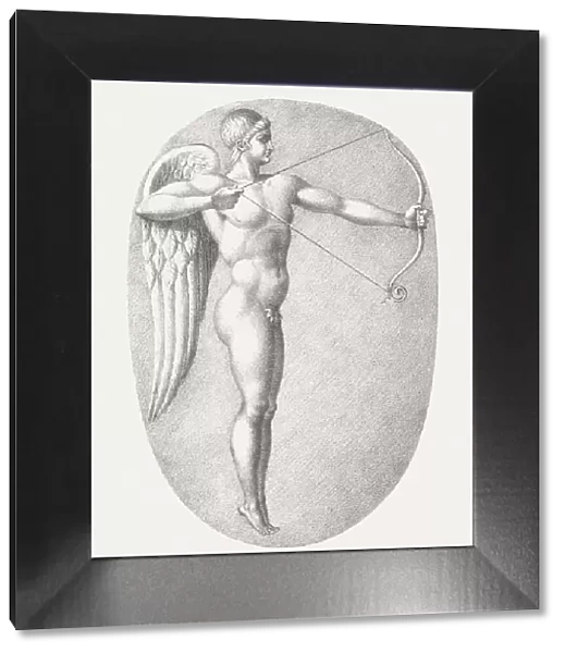 Eros, god of love in the Greek Mythology, lithograph, c. 1830