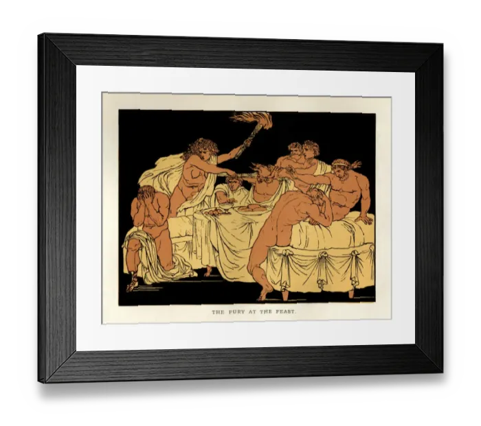 Framed Print : Stories from Virgil - The Fury at the Feast Framed Print : Stories from Virgil - The Fury at the Feast