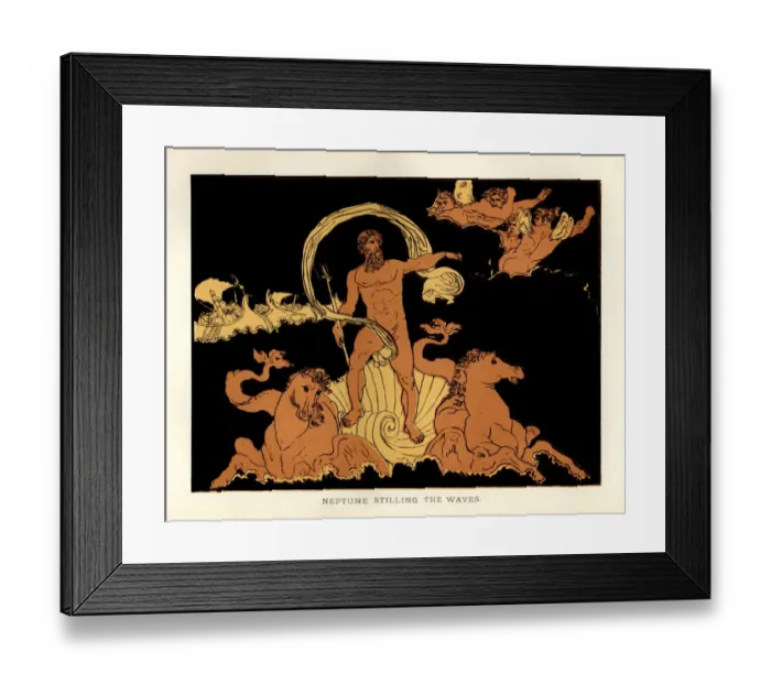 Framed Print : Stories from Virgil - Neptune stilling the waves Framed Print : Stories from Virgil - Neptune stilling the waves