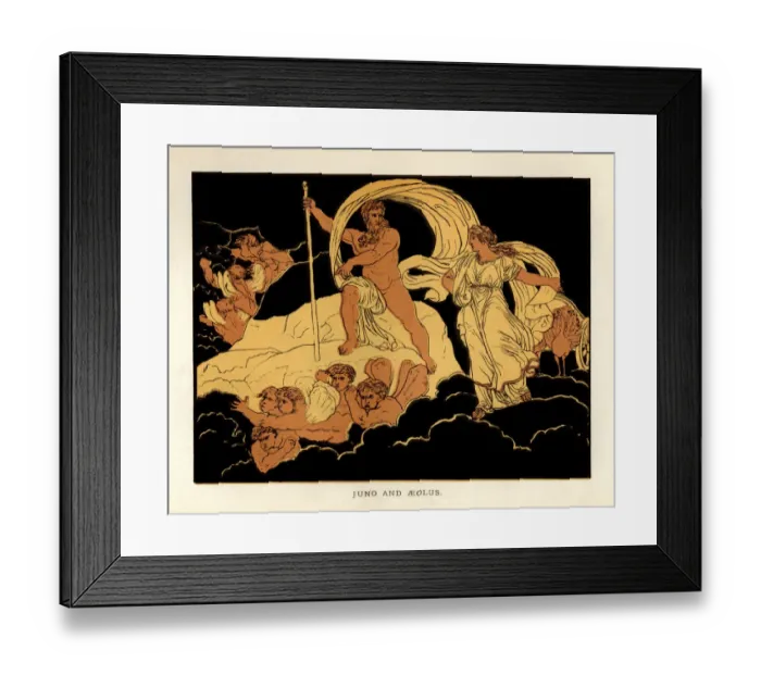 Framed Print : Stories from Virgil - Juno and Aeolus