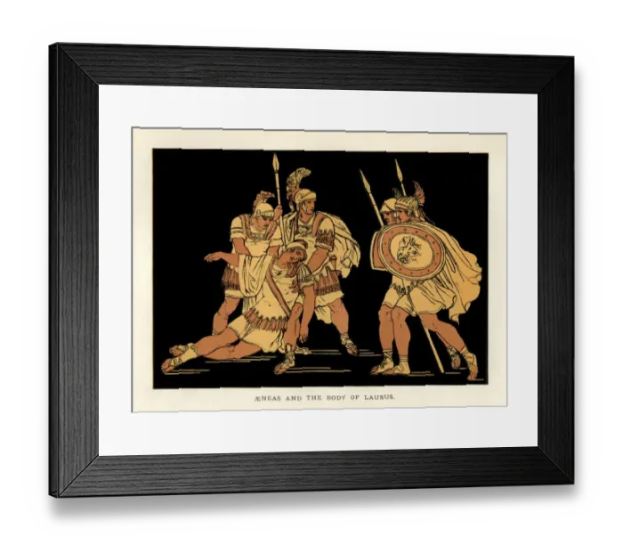 Framed Print : Stories from Virgil - Aeneas and the Body of Lausus Framed Print : Stories from Virgil - Aeneas and the Body of Lausus