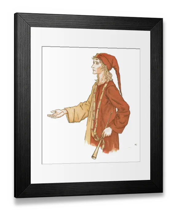 Framed Print : The Pied Piper of Hamelin asking to be paid Framed Print : The Pied Piper of Hamelin asking to be paid