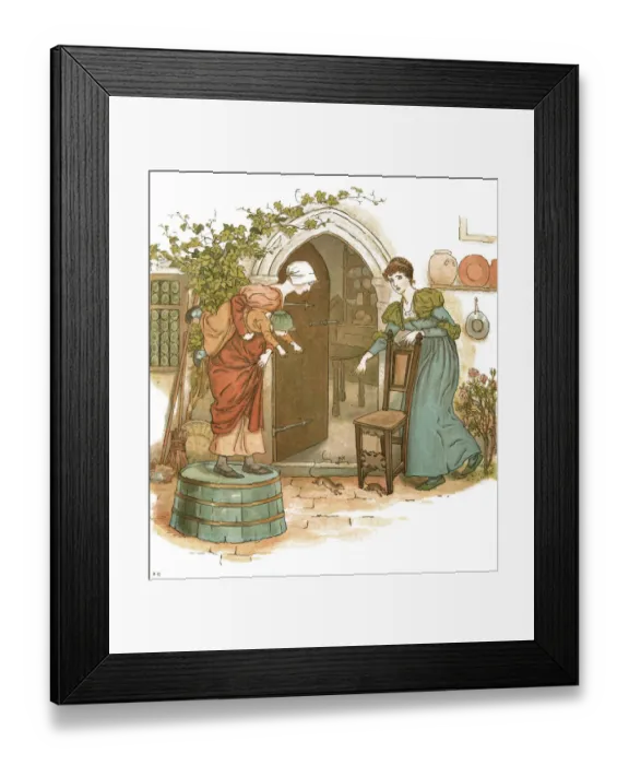 Framed Print : Two women and a child terrified by rats Framed Print : Two women and a child terrified by rats