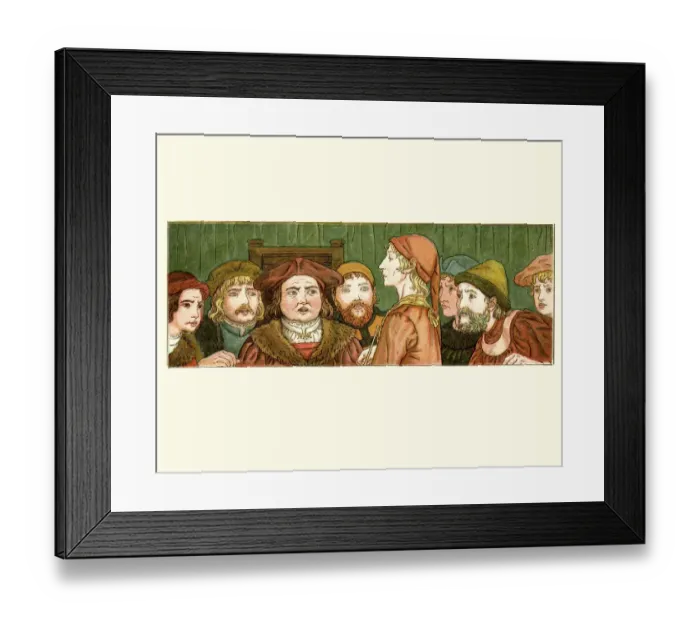 Framed Print : Pied Piper of Hamelin and the townsfolk Framed Print : Pied Piper of Hamelin and the townsfolk