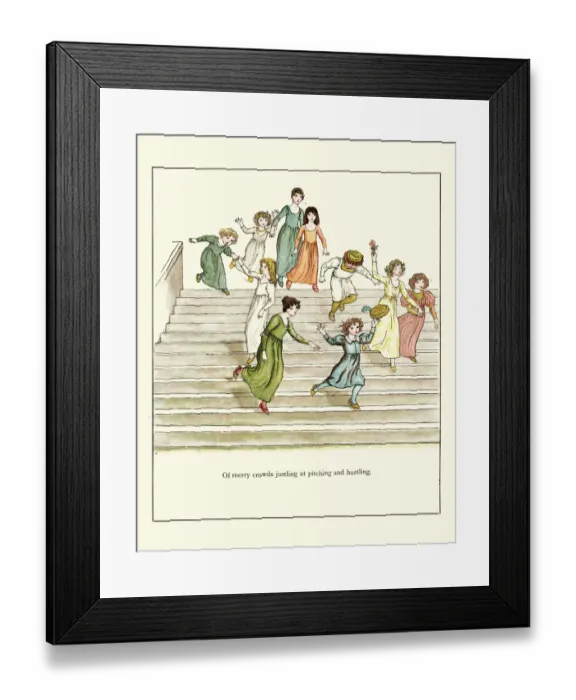 Framed Print : Vintage engraving of a scene from the Pied Piper of Hamelin Framed Print : Vintage engraving of a scene from the Pied Piper of Hamelin
